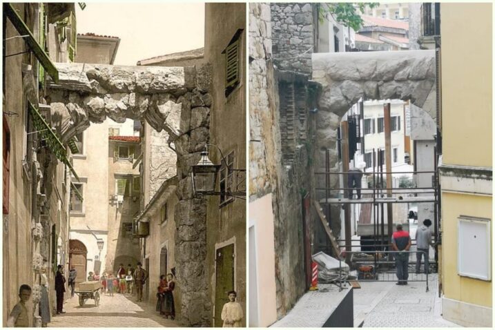 Rimski luk nekad i sad / Foto Ministarstvo kulture, Lista za Rijeku