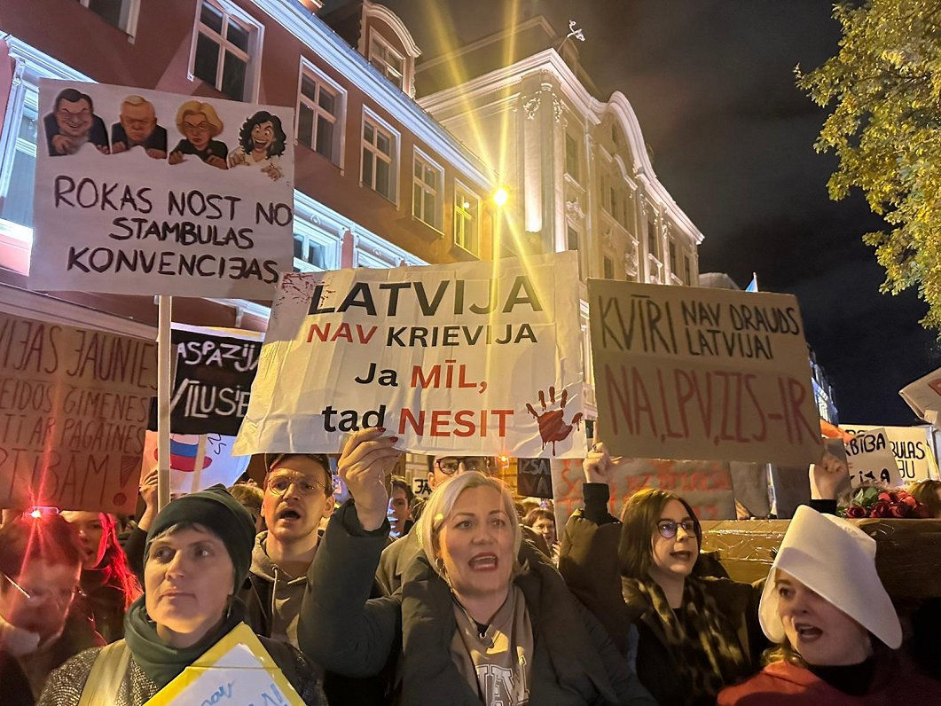 Prosvjedi na ulicama Rige / Foto: LSM/ Latvia Public TV