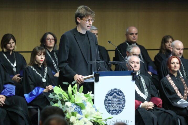 Svečana sjednica Senata Sveučilita u Zagrebu, Gordan Kragfić u ime Studentskog zbora / Foto: Robert Anić/PIXSELL