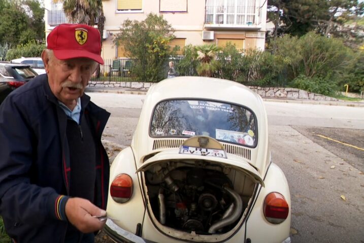 Vlado Berić i njegova vjerna Buba / Foto Screenshot Dnevnik HTV-a
