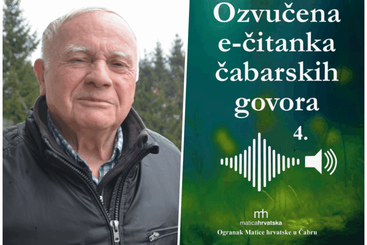 Ivan Janeš i naslovnica četvrte Ozvučene e-čitanke čabarskih govora / Foto M. KRMPOTIĆ