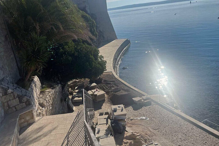 Radovi na Šetalištu fra Odorika Badurine / Foto L. BORIĆ