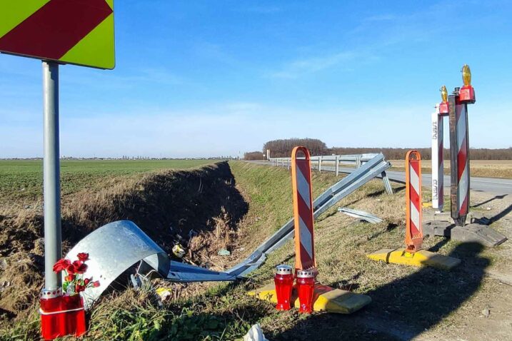 Mjesto pogibije 29-godišnjaka - zavoj na cesti između Ivanovca i Čepina / Foto Milan Bugarić