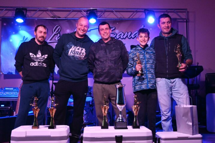 Mihael Mičić, Mario Horvat, Antonio Ostroman, Jere Gospić i Daniel Gospić na proglašenju / Foto B. PURIĆ