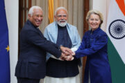 Antonio Costa, Narendra Modi i Ursula von der Leyen / REUTERS