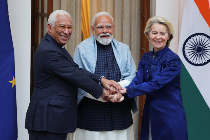 Antonio Costa, Narendra Modi i Ursula von der Leyen / REUTERS