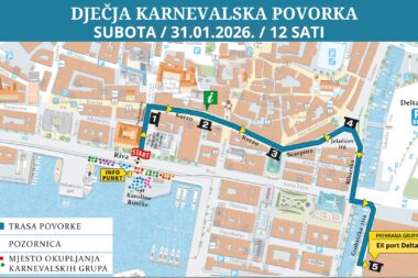 Trasa Dječje karnevalske povorke / Foto TZ Rijeka