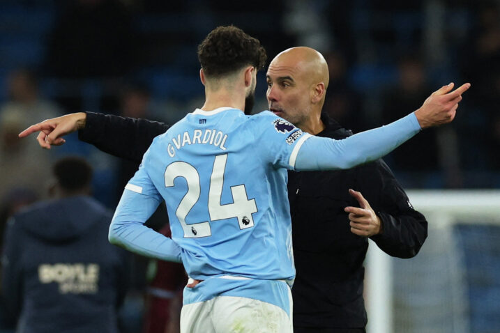 Joško Gvardiol i Pep Guardiola/Foto REUTERS