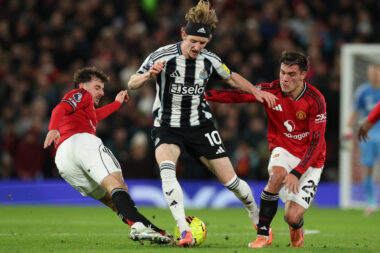 Mason Mount, Anthony Gordon i Manuel Ugarte/Foto REUTERS