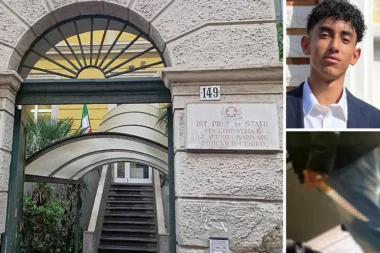 Ulaz u školu i ubijeni mladić Youssef Abanoub / Foto Screenshot Facebook