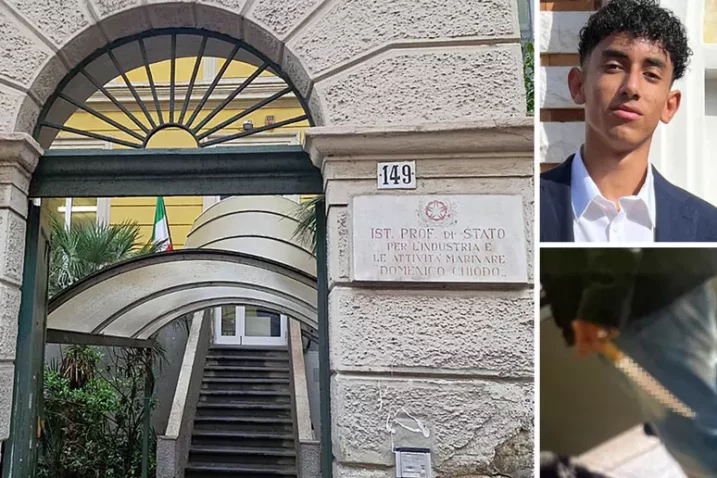 Ulaz u školu i ubijeni mladić Youssef Abanoub / Foto Screenshot Facebook