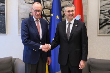 Friedrich Merz i Andrej Plenković