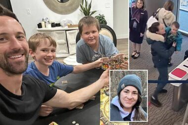 Otac s djecom i u sredini majka / Foto Twitter