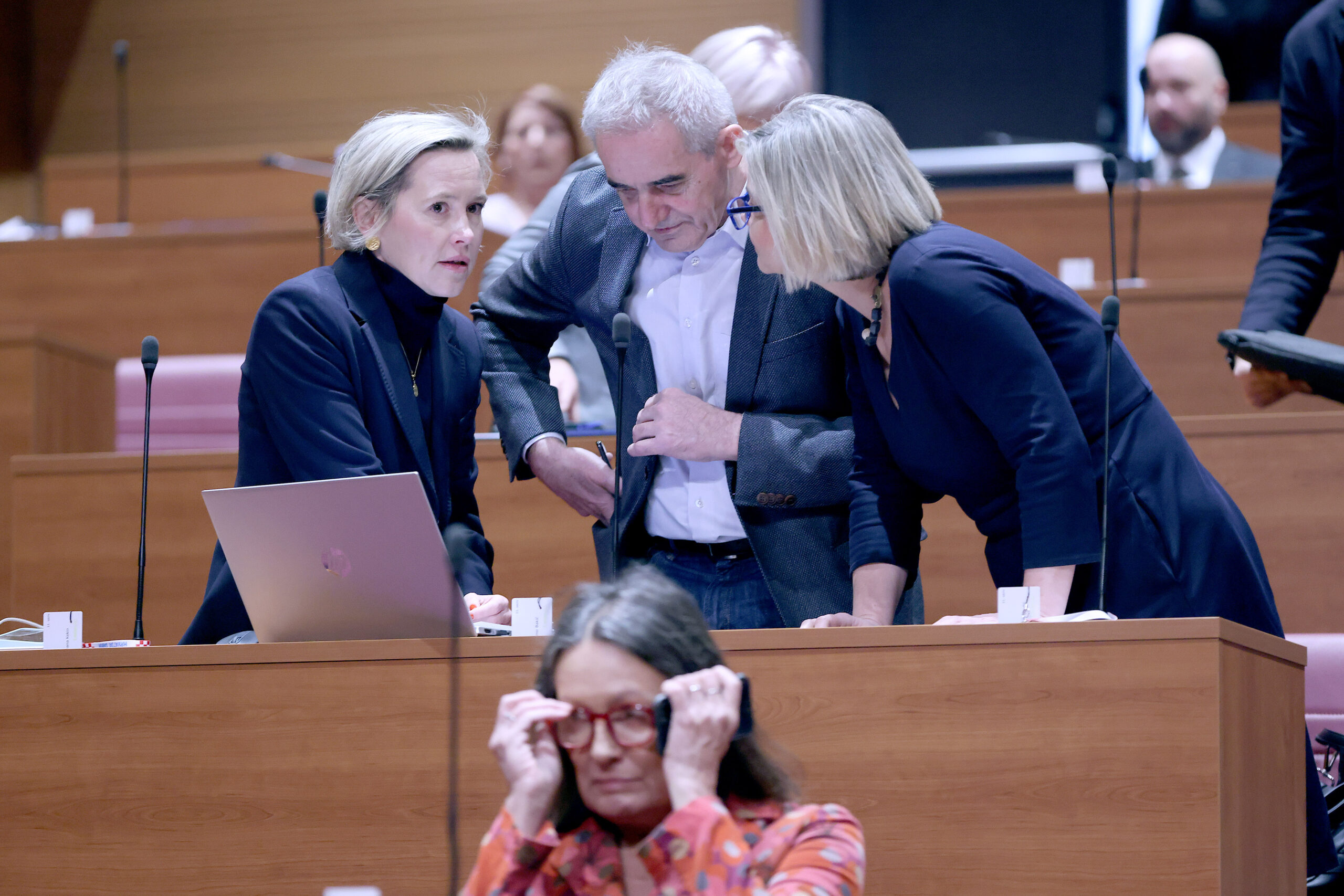 Klub Možemo! - Ivana Kekin, Damir Bakić i Sandra Benčić; Urša Raukar Gamulin (ispred) / Patrik Macek/PIXSELL