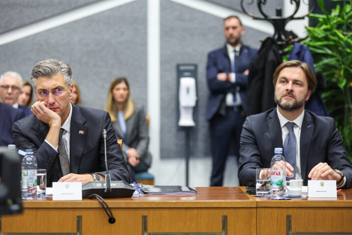 Andrej Plenković i Tomislav Ćorić / Photo: Goran Stanzl/PIXSELL