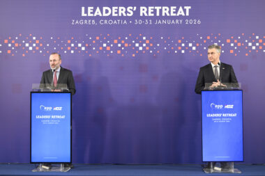 Konferencija za medije predsjednika EPP-a Manfreda Webera i predsjednika HDZ-a i Vlade RH Andreja Plenkovića / Photo: Igor Soban/PIXSELL