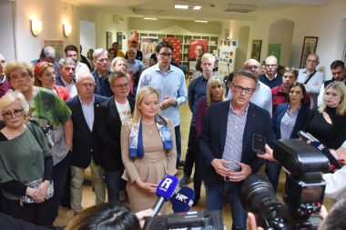 Izborni stožer riječkog SDP-a nakon što je postalo jasno da su izgubili vlast u Rijeci na svibanjskim lokalnim izborima / Foto Arhiva NL