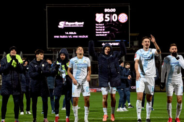 Slavlje nakon pobjede nad Hajdukom u studenom prošle godine/M. GRACIN