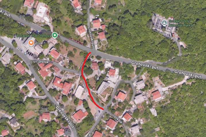 Ulica Orešje (situacijski nacrt područja izvođenja radova) / Foto VIK