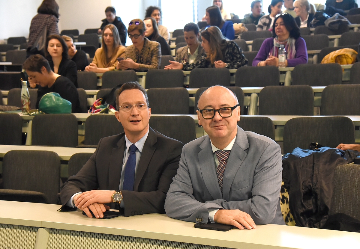 Josip Španjol, v.d. dekana Medicinskog fakulteta i rektor Goran Hauser / Foto Dean Miculinić