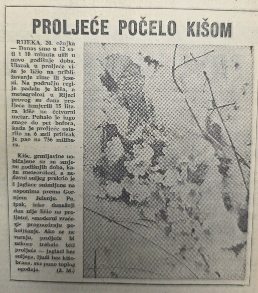 Proljeće je 1980. godine stiglo 20. ožujka u 12.10 sati