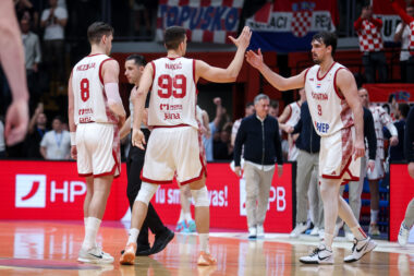 Mario Hezonja, Toni Nakić i Dario Šarić/Foto PIXSELL