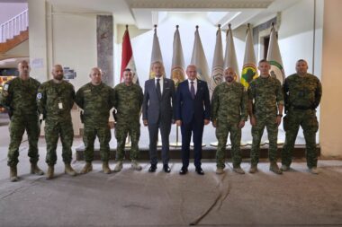 S posjeta ministra vanjskih poslova Gordana Grlića Radmana hrvatskom kontingentu u Iraku u listopadu 2025. / Foto OSRH