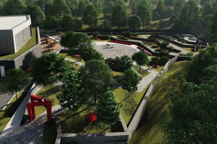 Novi Park skulptura ispred Kuće halubajskega zvončara