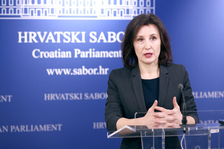 Dalija Oresković u Hrvatskom saboru / Foto: Patrik Macek/PIXSELL