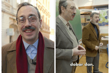 Stjepan Perić utjelovio je Eugena Oktavijana Mohorovičića Katančića, ravnatelja škole u fiktivnom mjestu Veselišću, Foto: Press