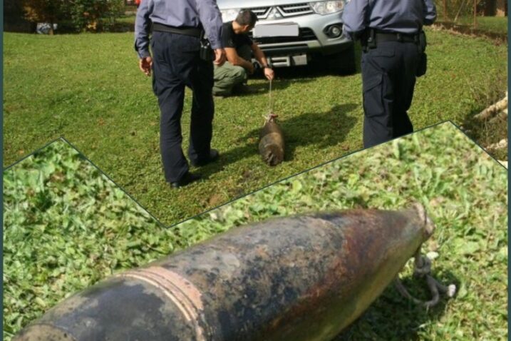 Raniji nalaz topovskih zrna granate na karlovačkom području / Foto ilustracija: PU karlovačka