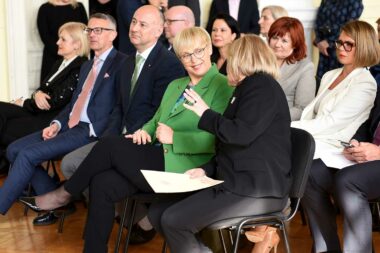 Slovenska predsjednica Nataša Pirc Musar u Sušačkoj gimnaziji / Foto: Dean Miculinić