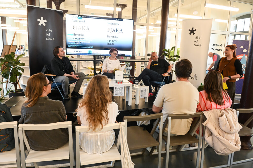 RIJEKA 24.04.2026. PREDSTAVLJANJE KNJIGE Aleksandre Wojtaszek FJAKA. HRVATSKA - POGLED IZ VANA, Govorili prevoditelj Adrian Cvitanović, sociolog Saša Stanić te poljska filologinja Agnieszka Rudkowska, SNIMIO: NIKOLA BLAGOJEVIĊ