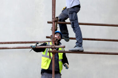 Foto ilustracija: Rizični poslovi na skeli / . Foto: Patrik Macek/PIXSELL