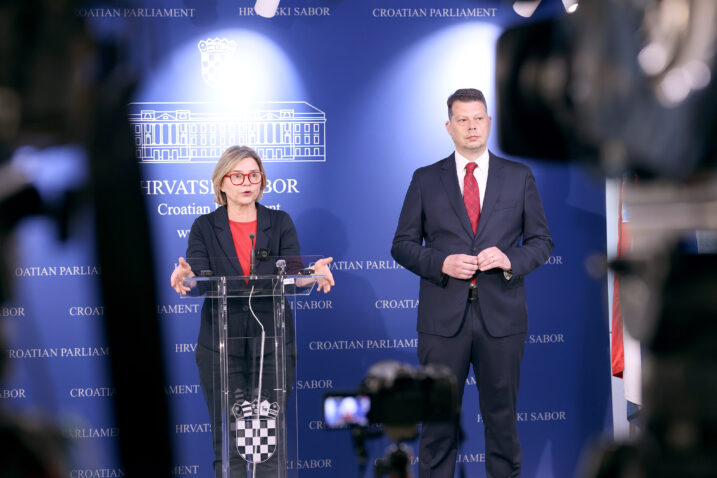 Sandra Benčić i Saša Đujić / Foto: Patrik Macek/PIXSELL