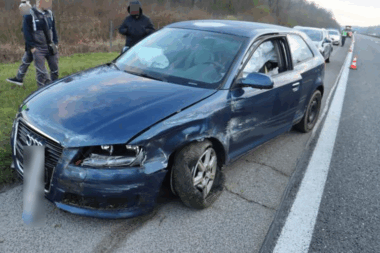 Moglo je gore završiti; oštećeni Audi alkoholiziranog vozača / Foto: PU zagrebačka