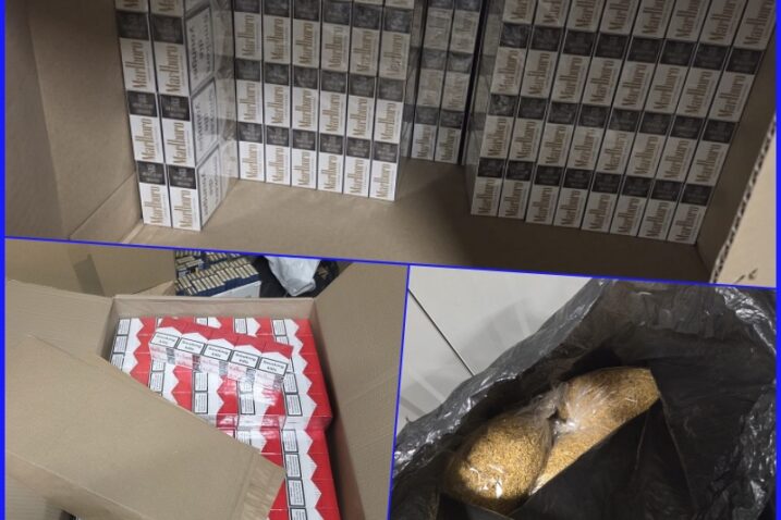 Zaplijenjena roba, cigarete bez markica i duhan u vrećama / Foto: Carinska uprava RH