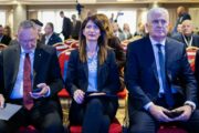 Davor Božinović, Darijana Filipović i Dragan Čović na Međunarodnom sigurnosnom forumu u Mostaru / DENIS KAPETANOVIĆ/PIXSELL