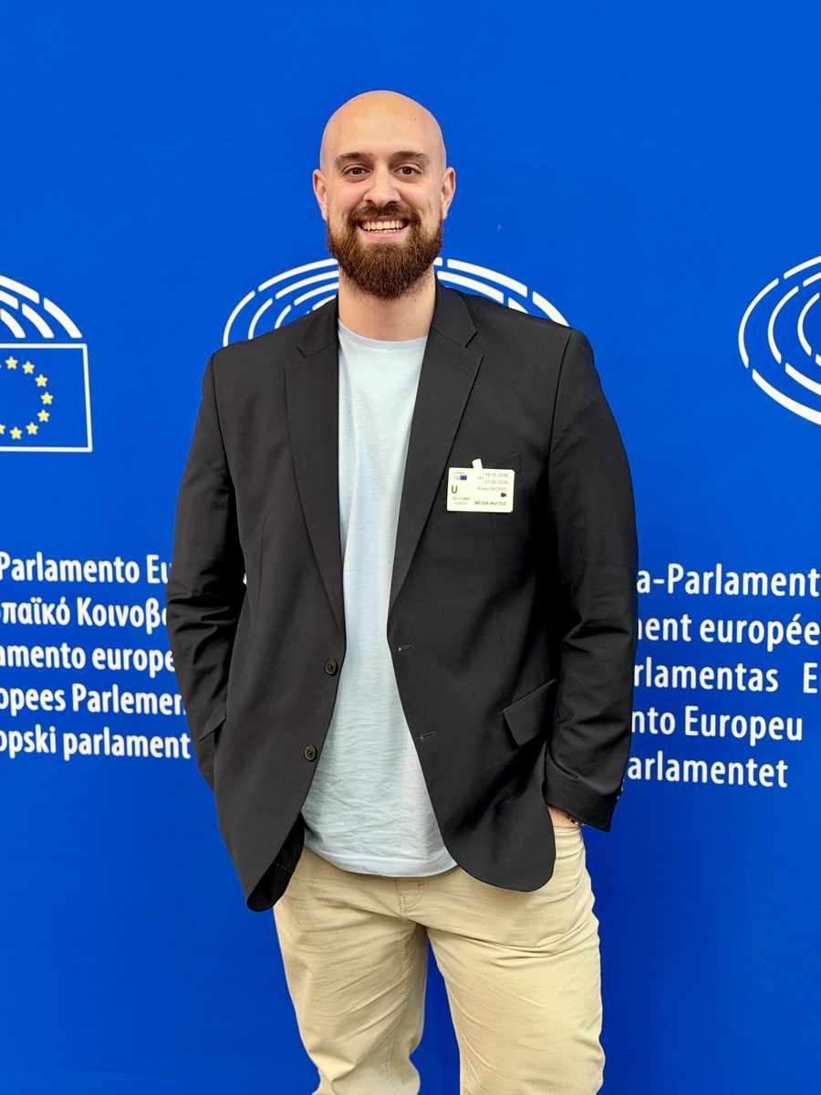 Karlo Škorić, Lovranac i student koji je bio na povijesnoj sjednici u Europskom parlamentu / Foto DND Opatija