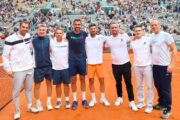 TRENING NA CHATRIERU - Mate Delić, Tomislav Bučanac, Vilim Višak, Marin Čilić, Novak Đoković, Viktor Troicki, Dalibor Širola i Boris Bošnjaković/Foto FACEBOOK