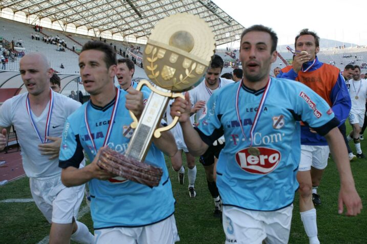 SLAVLJE NA POLJUDU - Dragan Tadić i Kristijan Čaval s prvim riječkim Rabuzinovim suncem/Foto PIXSELL