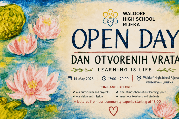 Dan otvorenih vrata Srednje waldorfske škole održava se u Rijeci 14. svibnja