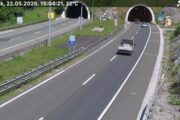 Situacija ispred tunela Čardak / Screenshot HAK