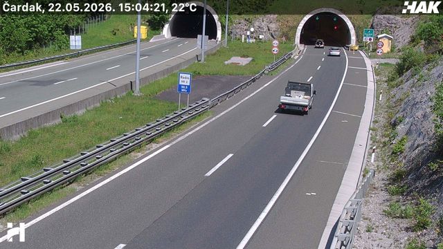 Situacija ispred tunela Čardak / Screenshot HAK