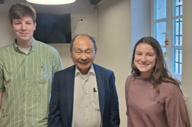 Frane Dragoslavić, Francis Fukuyama i Enia Sučić / Foto Privatna arhiva