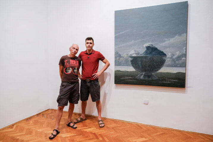 Vizualni umjetnik Vladimir Tomić Mosk i glazbenik Vlado Simcich Vava / Foto Nikola BLAGOJEVIĆ