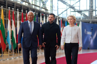Antonio Costa, Volodimir Zelenskij i Ursula von der Leyen