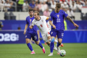 Martin Baturina, Harry Kane i Luka Vušković/Foto Hina
