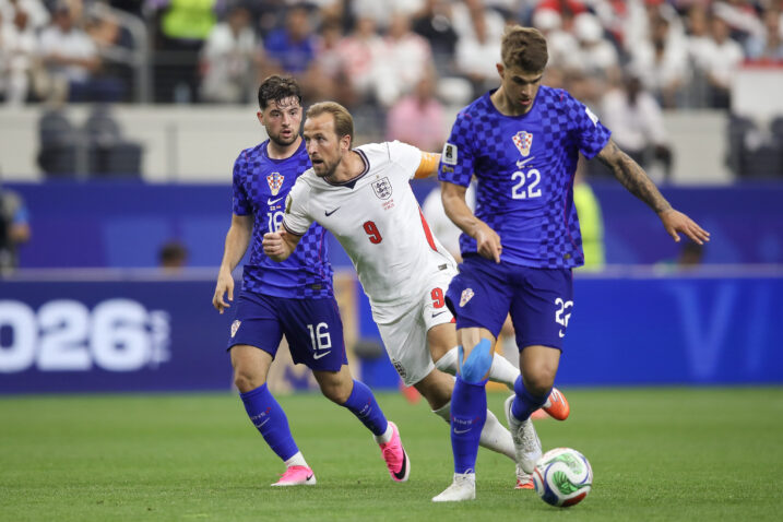 Martin Baturina, Harry Kane i Luka Vušković/Foto Hina