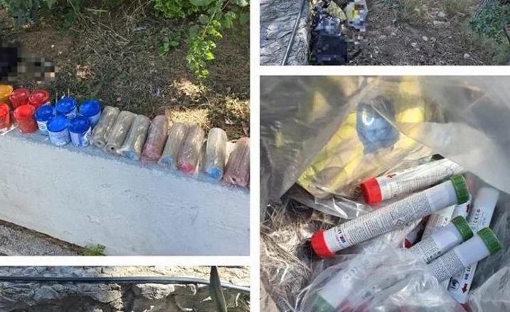 Pirotehnika kod osnovne škole / Foto PU splitsko-dalmatinska